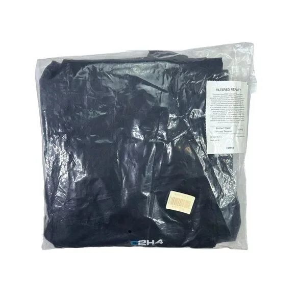 C2H4 Filtered Reality Folded Waist Tailored Trouser R002-056 - Sz Large - Black
